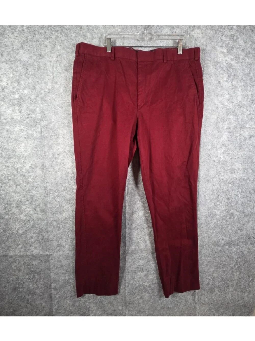 Brooks Brothers Fitzgerald Men’s Straight Leg Pants Maroon Size 40x32 - Picture 2 of 12